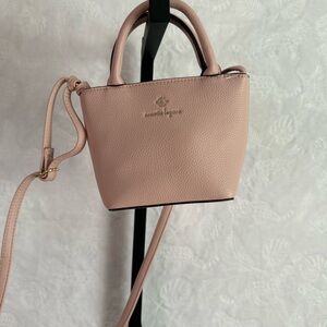 Nanette Lepore Blush Mini Pebbled Leather Crossbody